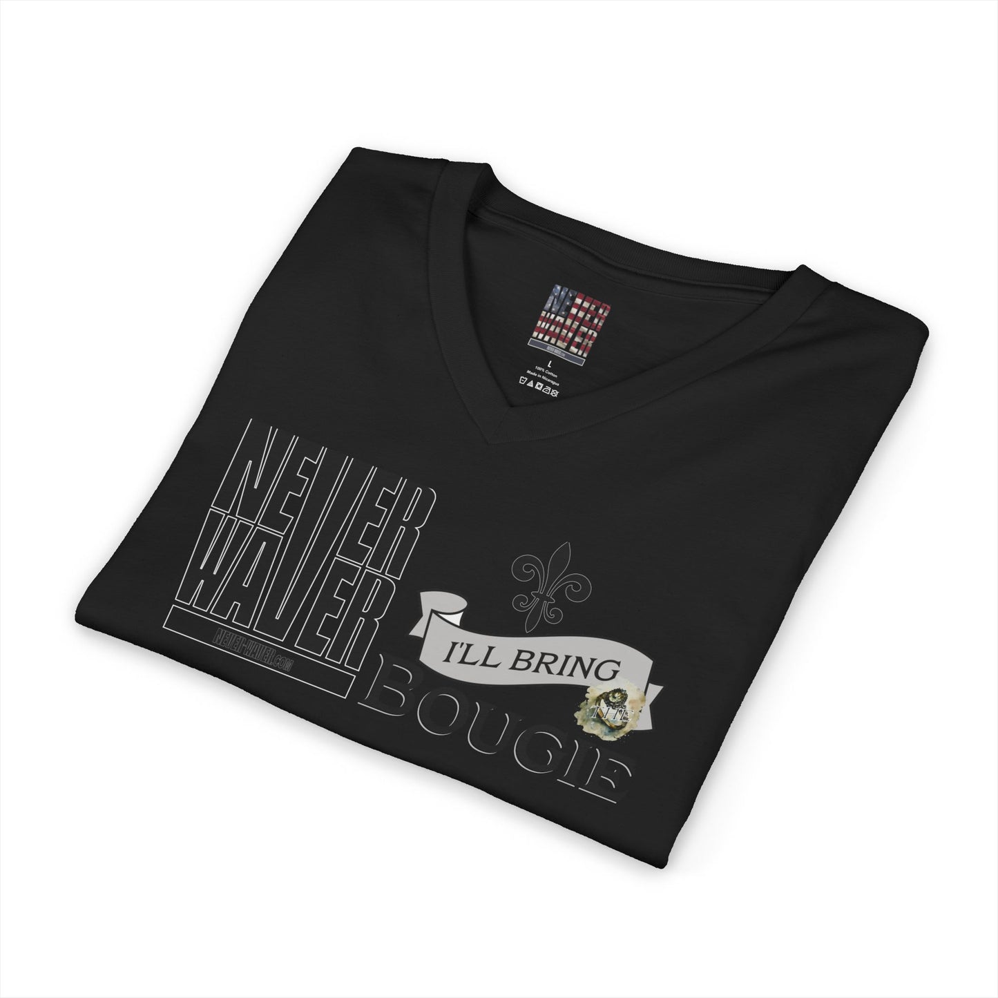 Never Waver I'll bring the Bougie T-Shirt Unisex V-Neck Tee