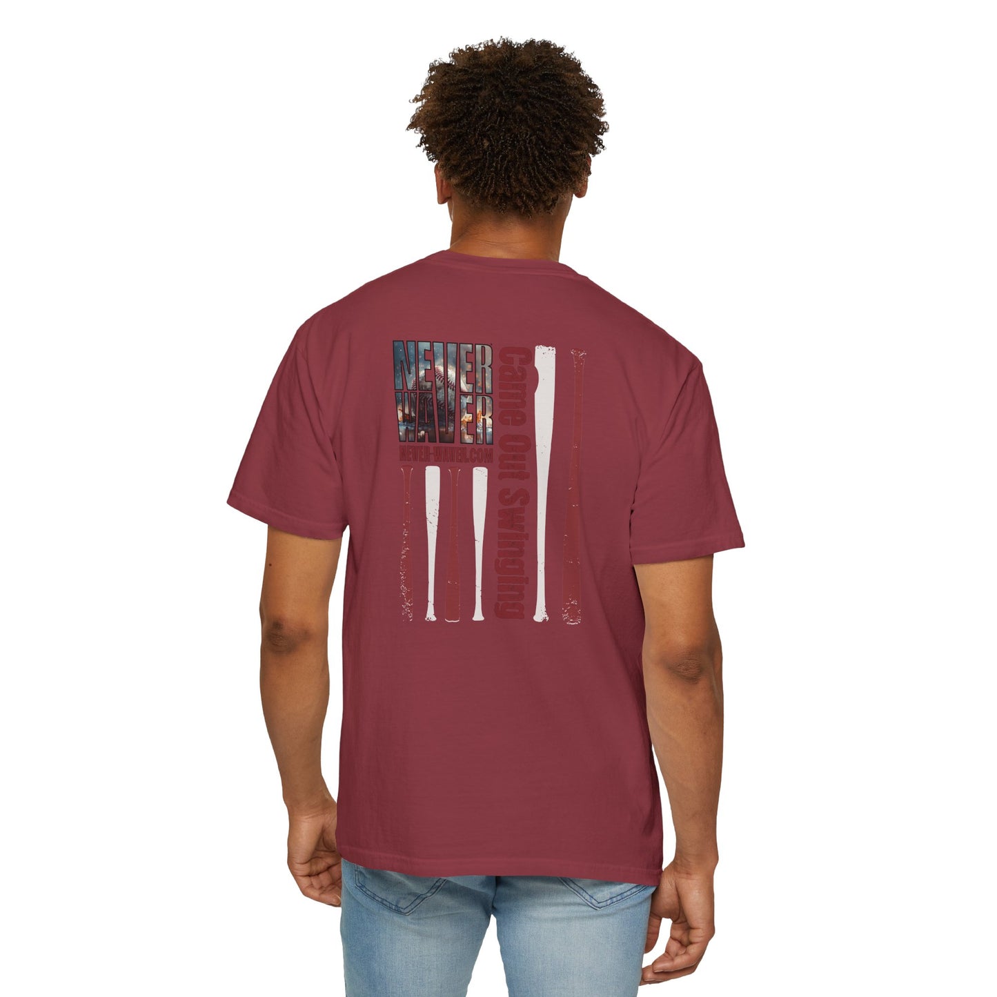 Never Waver T-Shirt — "Came Out Swinging" Graphic Tee