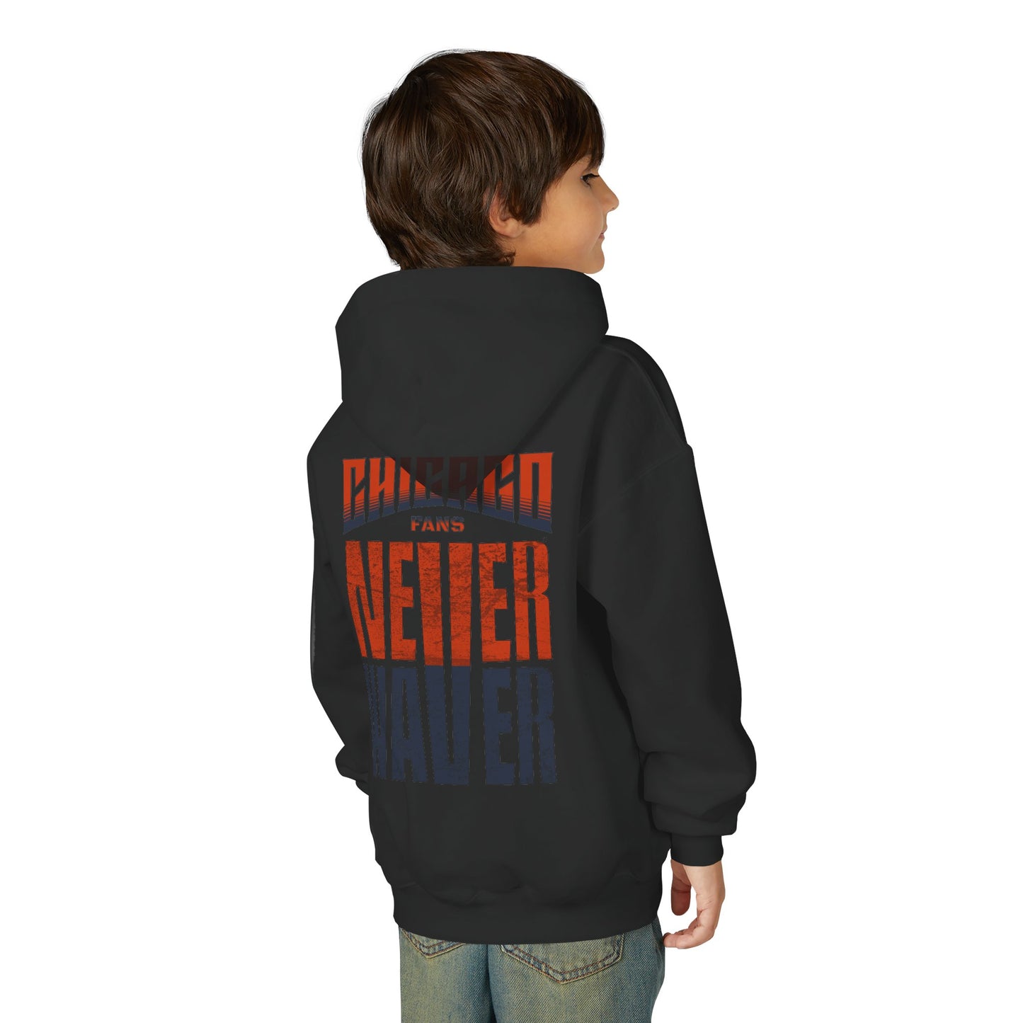 Chicago Fans Never Waver Youth Heavy Blend Hooded Sweatshirt