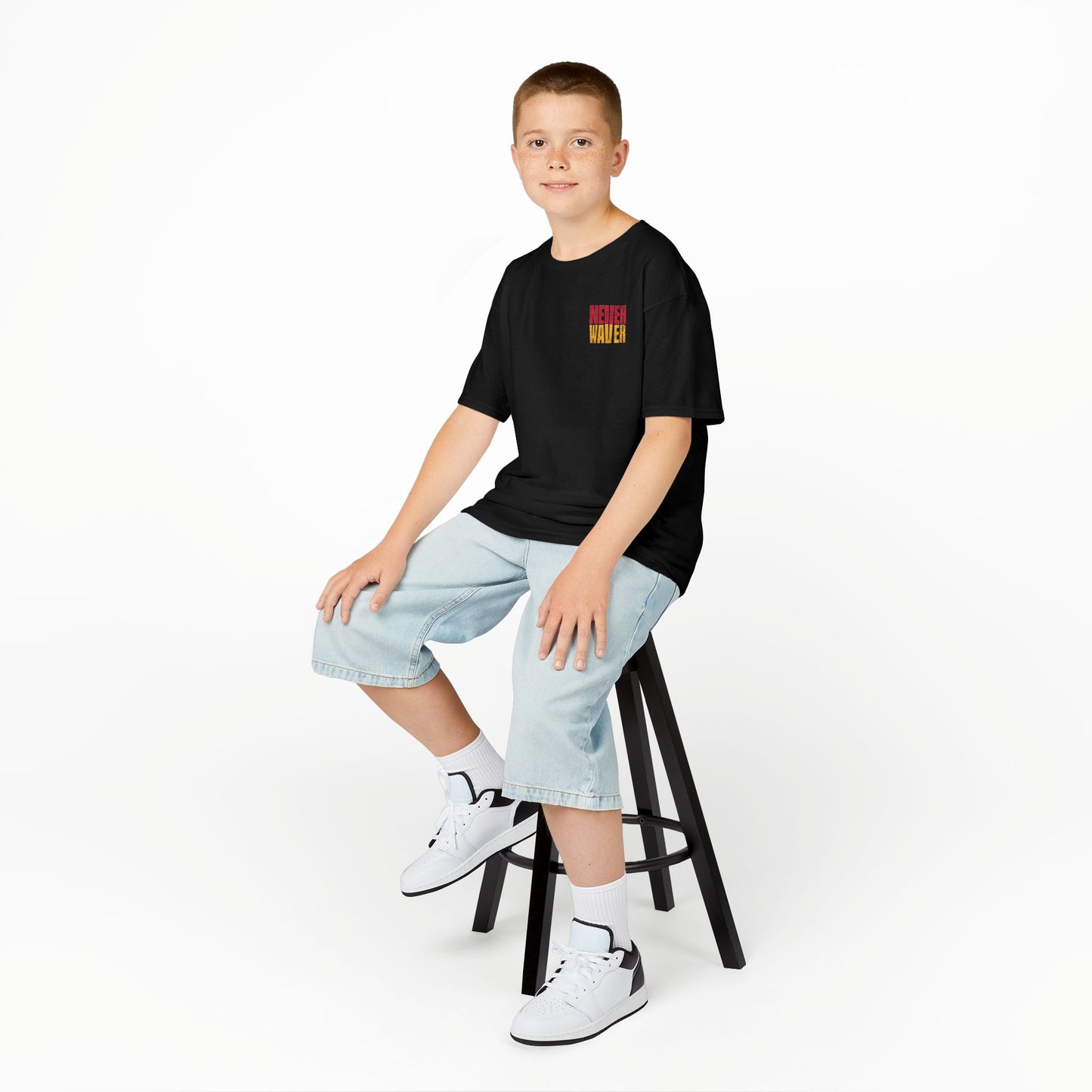 Kansas Fans Never Waver Kids Heavy Cotton™ Tee
