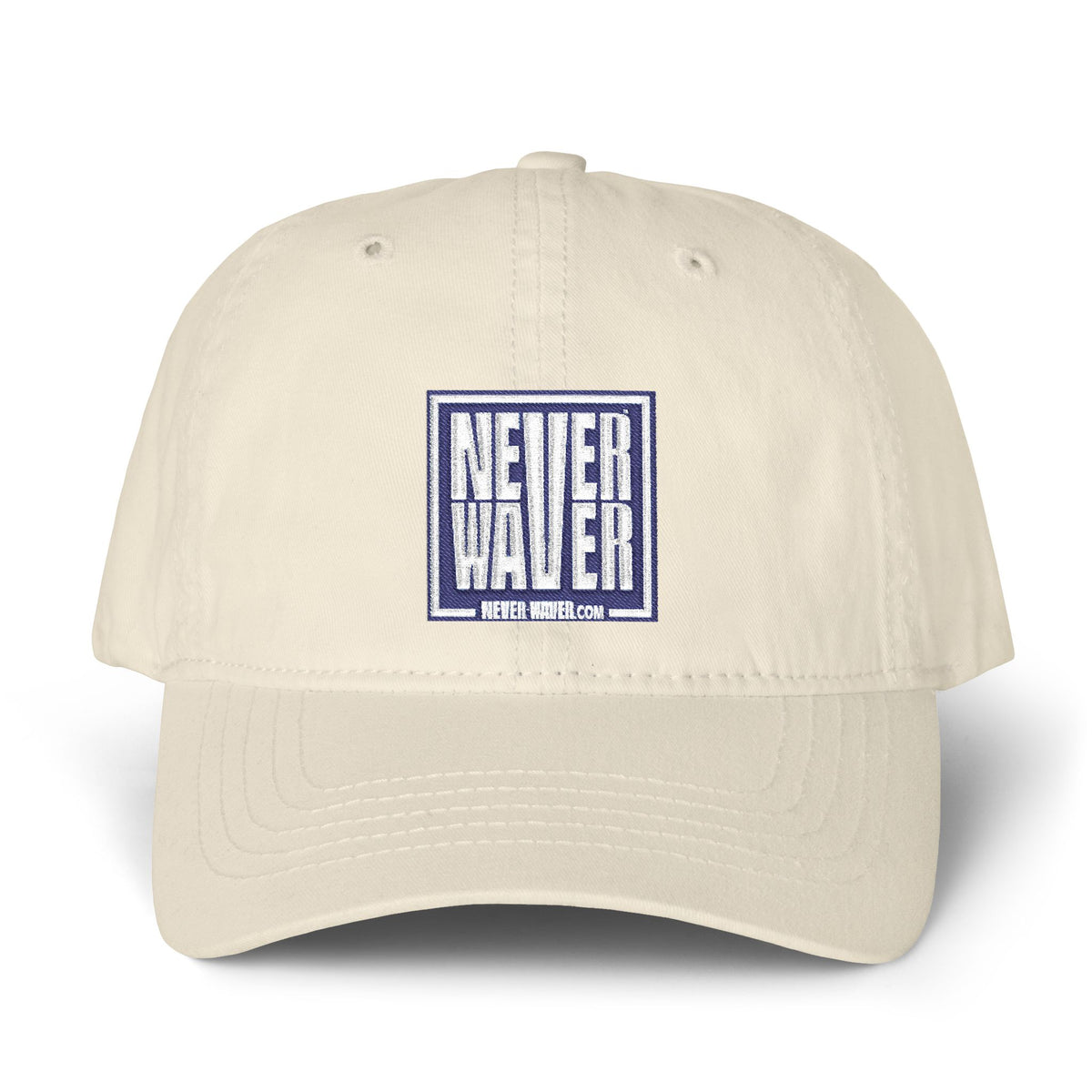 Never Waver  Women's Pigment-Dyed Cap with Fashion Undervisor (Embroidery)