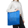 Never Waver Mamma Blue Leopard Tote Bag (AOP)