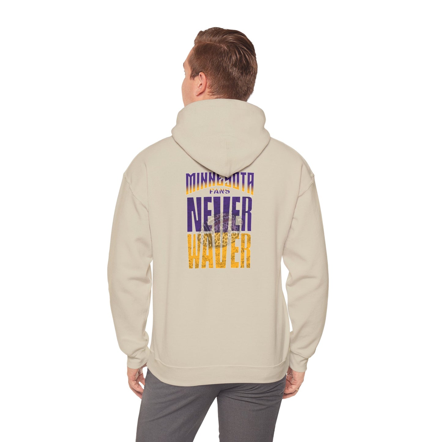 Minnesota Fans Never Waver w Leopard Football Unisex Heavy Blend™ Hoodie