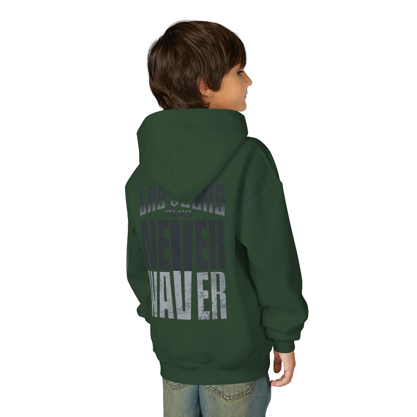 Las Vegas Fans Never Waver Youth Heavy Blend Hooded Sweatshirt