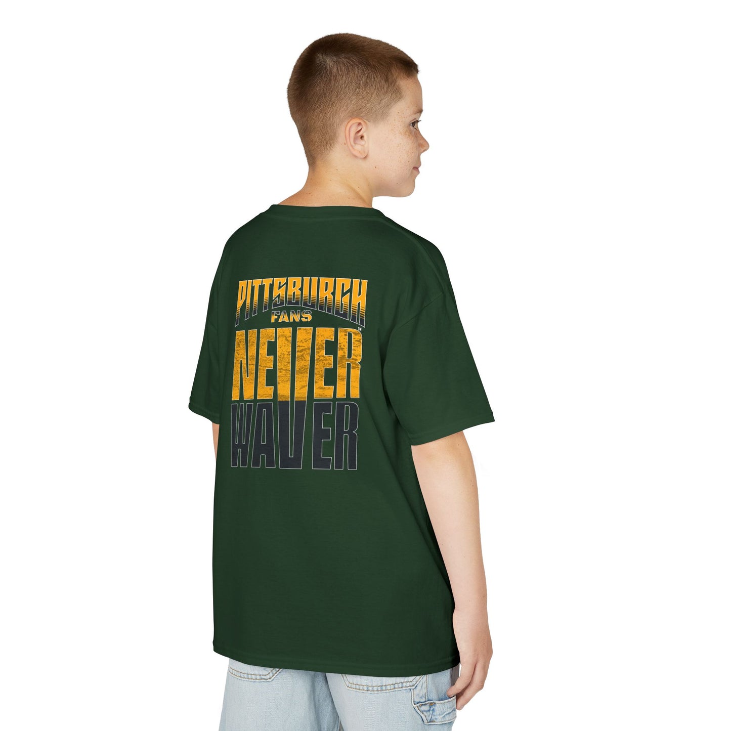 Pittsburgh Fans Never Waver Kids Heavy Cotton™ Tee