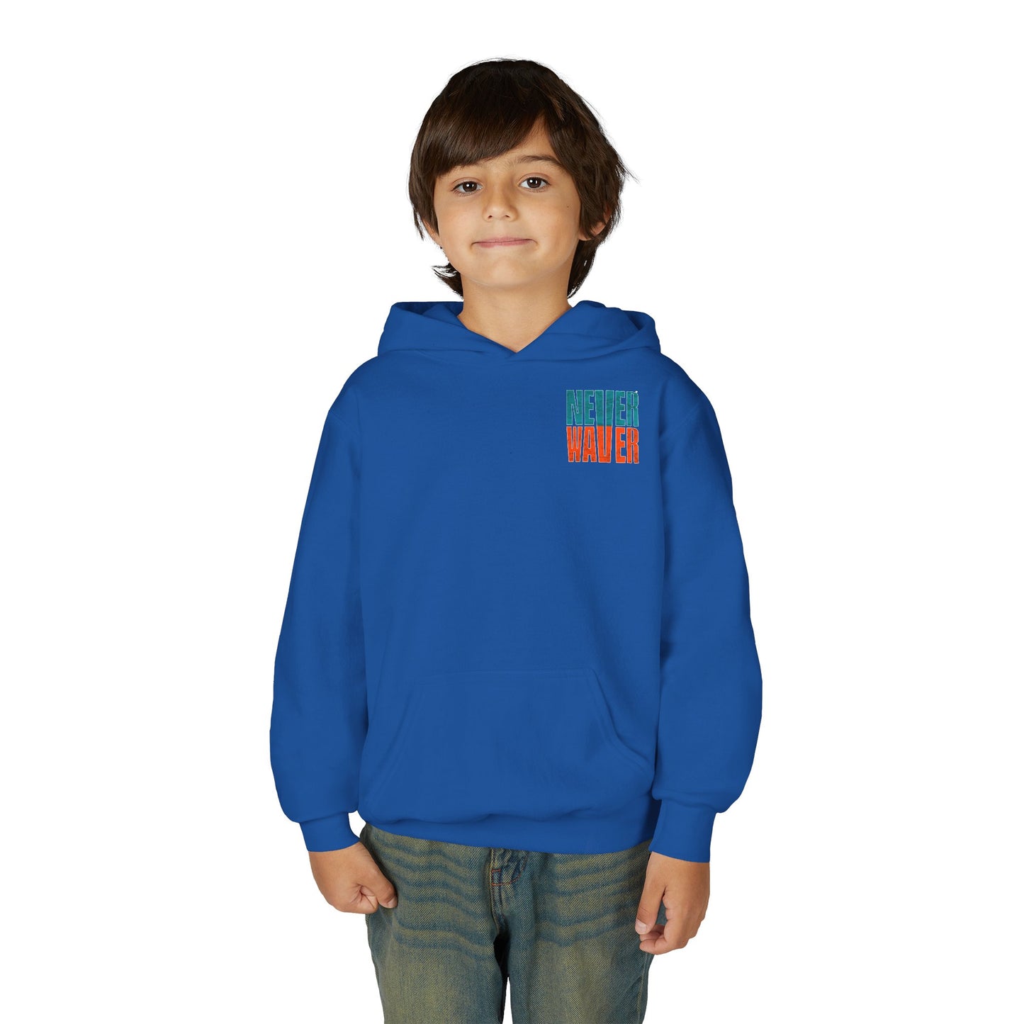 Miami Fans Never Waver Youth Heavy Blend Hooded Sweatshirt