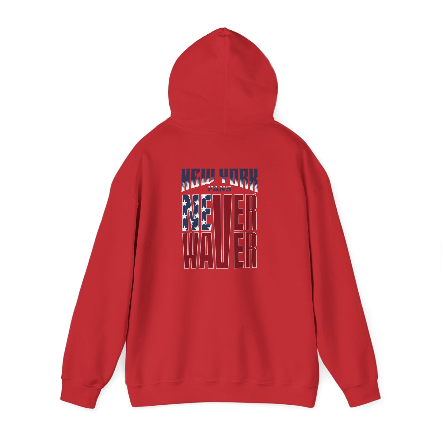 'New York Fans Never Waver' American Flag Design Unisex Heavy Blend™ Hoodie