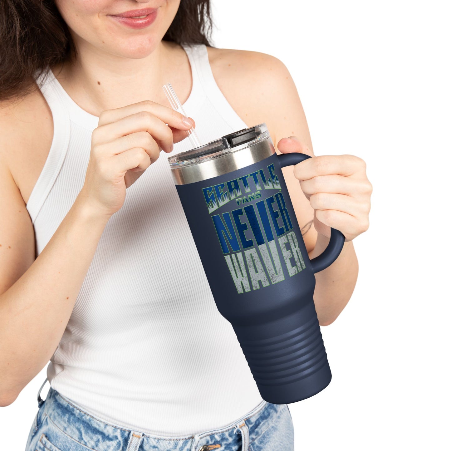 Seattle Fans Never Waver Insulated Travel Mug, 40oz