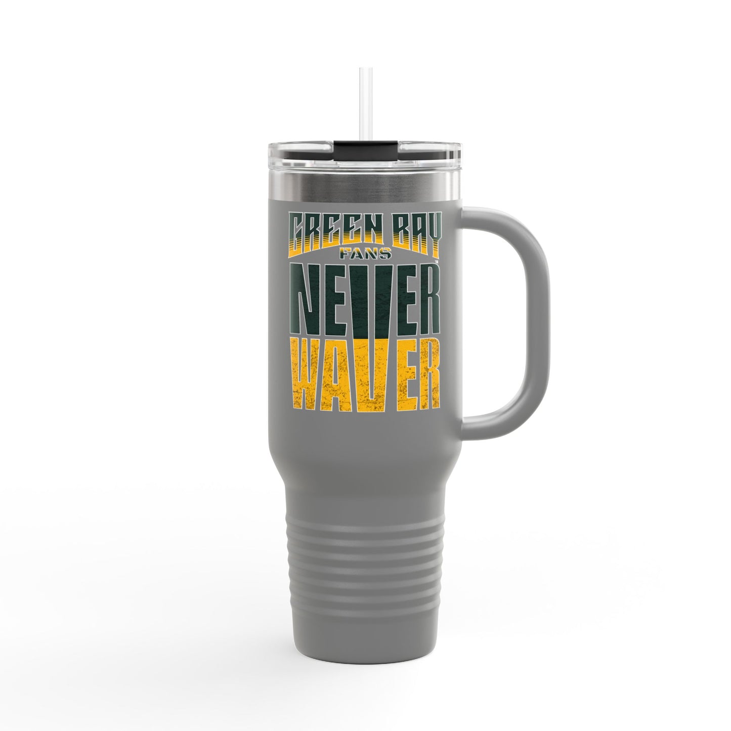 Green Bay Fans Never Waver Insulated Travel Mug, 40oz