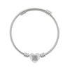 Engravable Heart Cuff Bracelet You Never Waver Love Charm Bangle (Silver or Gold)
