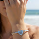 Engravable Heart Cuff Bracelet You Never Waver Love Charm Bangle (Silver or Gold)