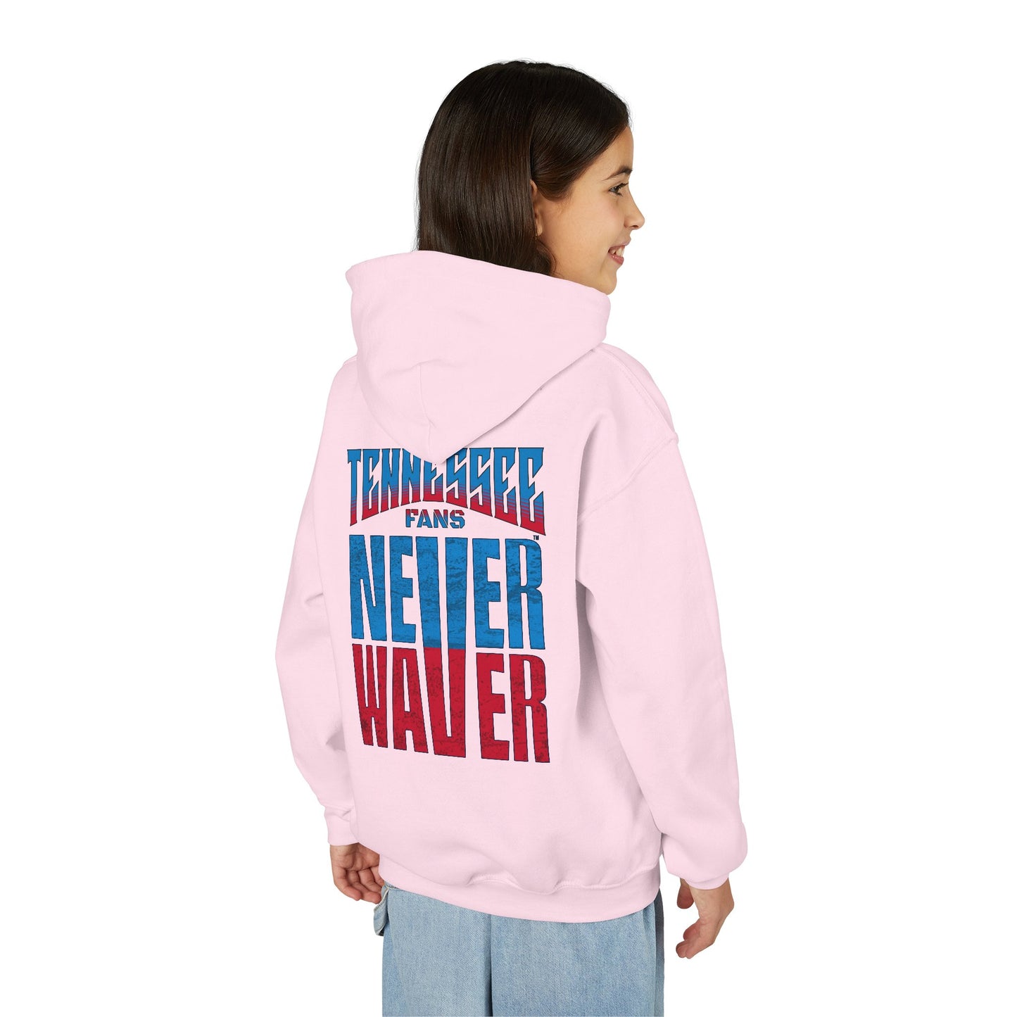 Tennessee Fans Never Waver Youth Heavy Blend Hooded Sweatshirt