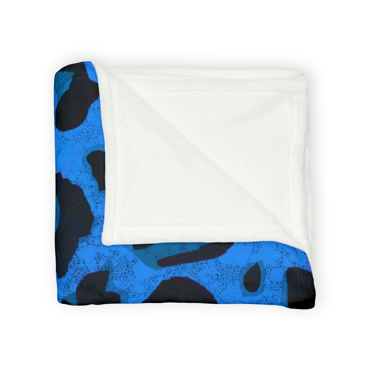 Blue Leopard Print Blanket — Soft Polyester Throw for Home, Travel & Gifts | Never Waver