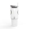 Never Waver 40oz Insulated Travel Mug — "Kick Fear in the Teeth"