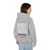Youth Jesus Hoodie - "Never Waver” Jesus bold, eye-catching design that reflects a steadfast faith and confidence in Christ. " Sweatshirt for Young Jesus Lovers
