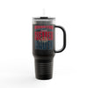 Houston Fans Never Waver W-Leopard Football Insulated Travel Mug, 40oz