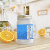 Motivational Mason Jar with Straw - "Never Waver" Design - Perfect for Home & Office
