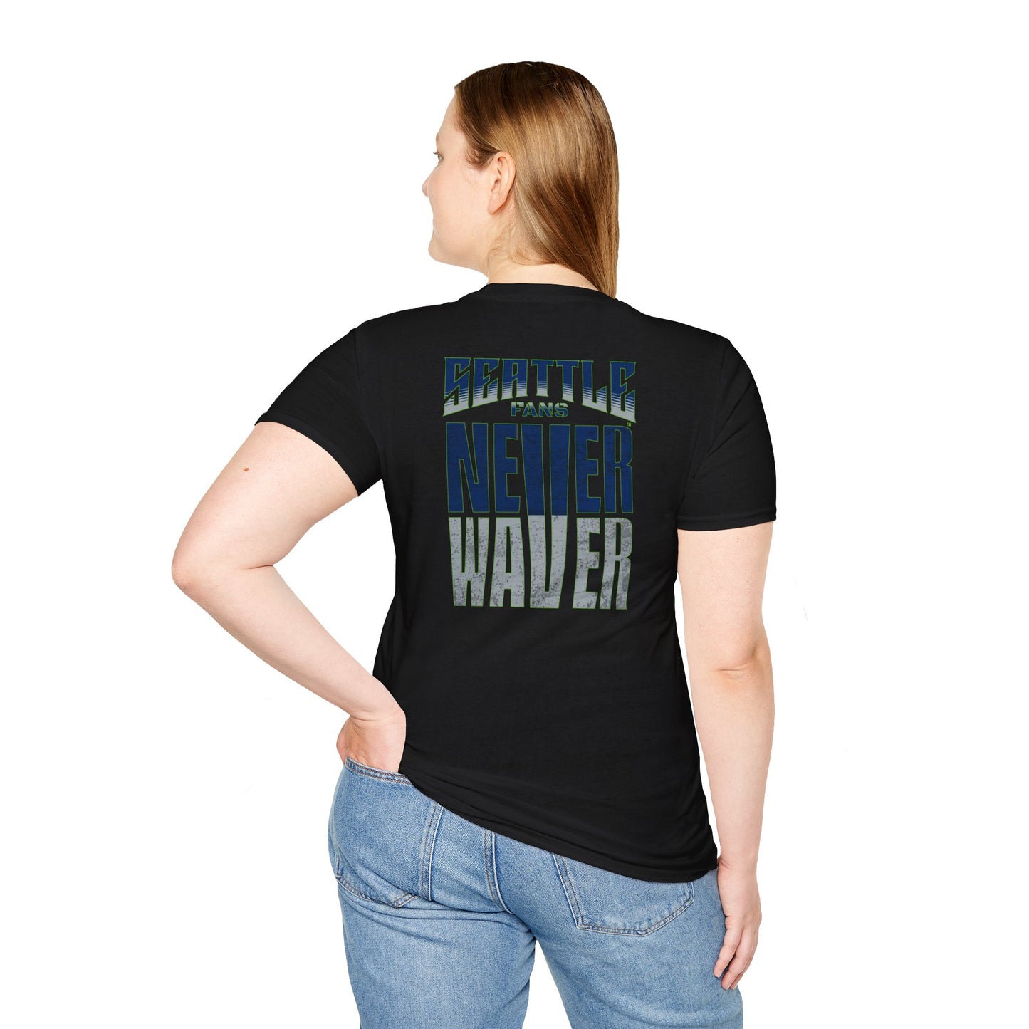 Seattle Fans Never Waver Unisex Softstyle T-Shirt