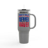 Buffalo Fans Never Waver W- Leopard football nsulated Travel Mug, 40oz