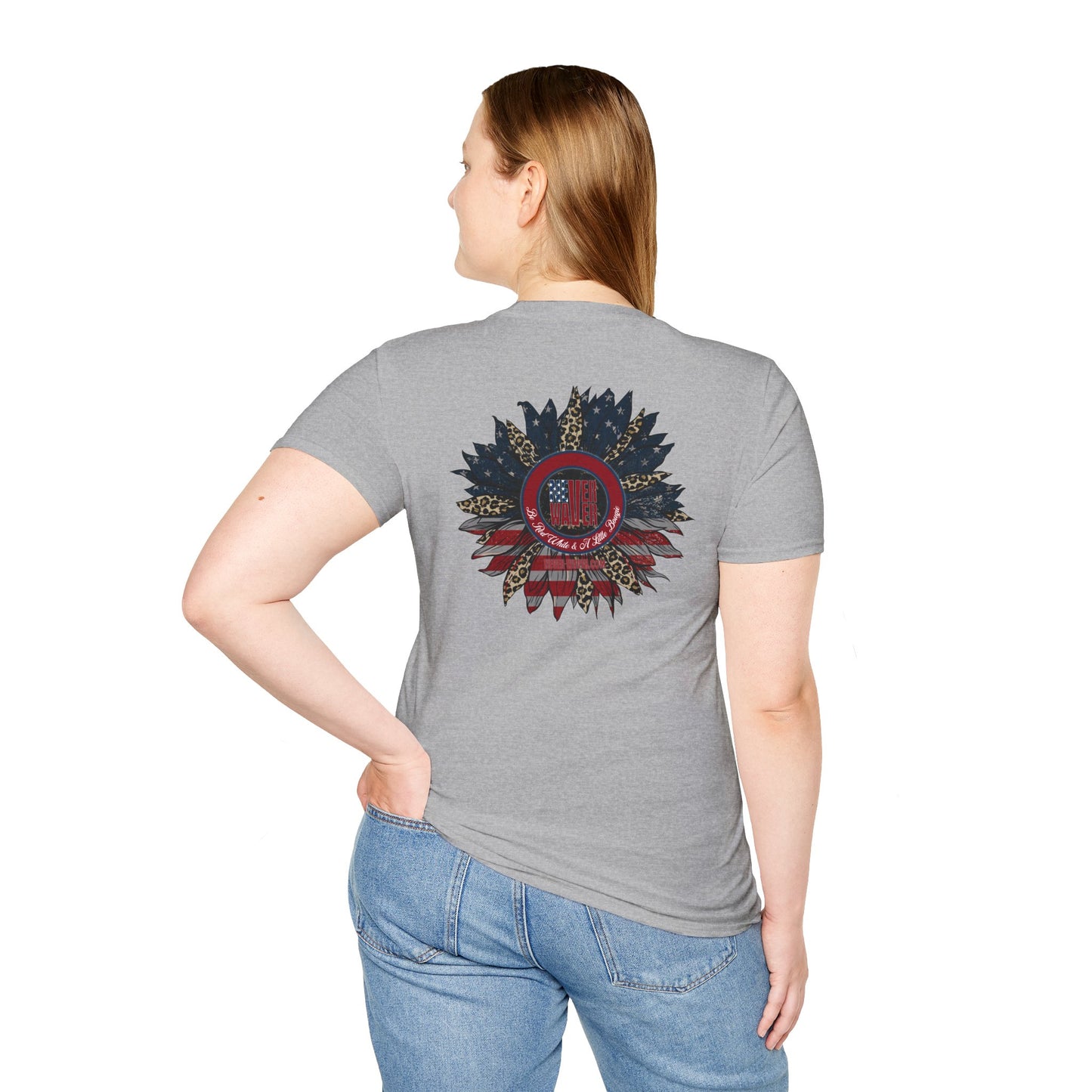 Never Waver Be Red White and A Little Bougie Unisex Soft style T-Shirt