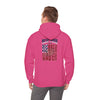 'New York Fans Never Waver W Leopard Football' American Pride Design Unisex Heavy Blend™ Hooded Sweatshirt
