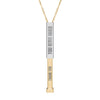Hidden Message Sliding Bar Necklace — Engraveable Secret-Message Pendant ("You Never Waver / Custom Inside)