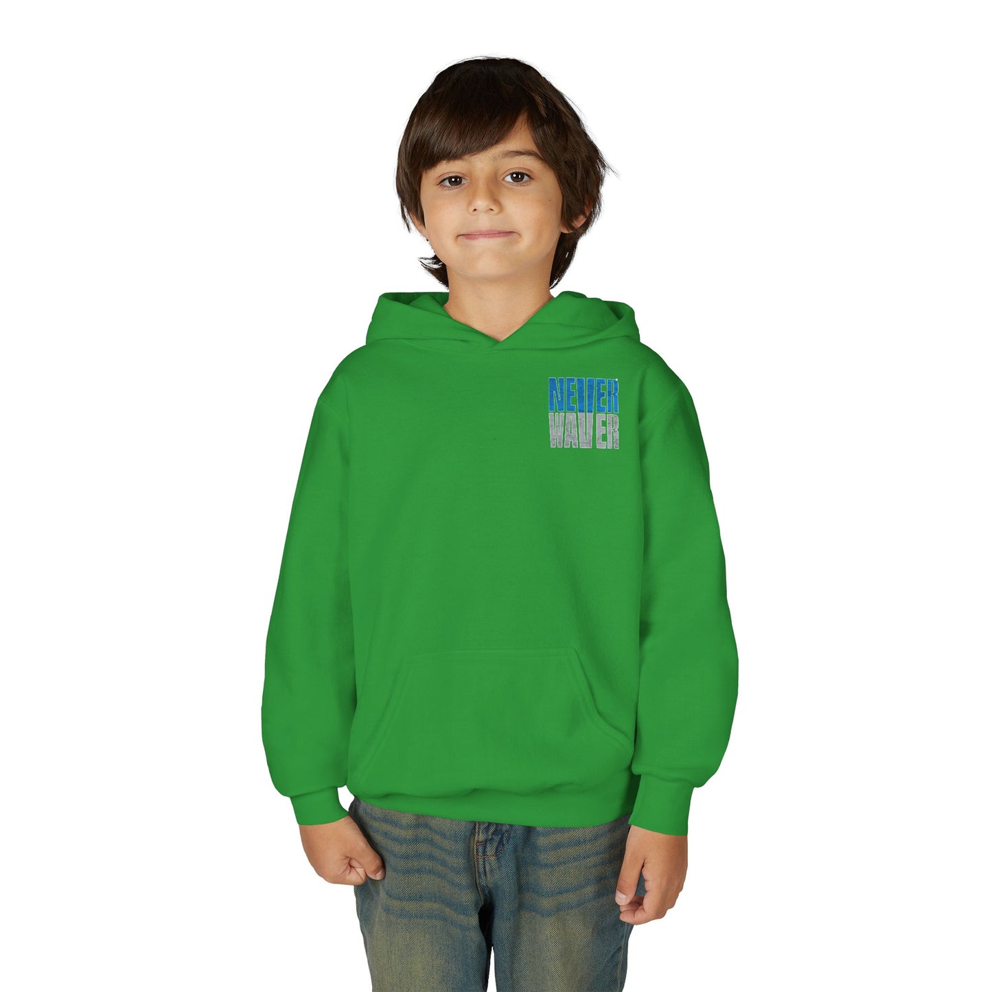 Detroit Fans Never Waver Youth Heavy Blend Hooded Sweatshirt