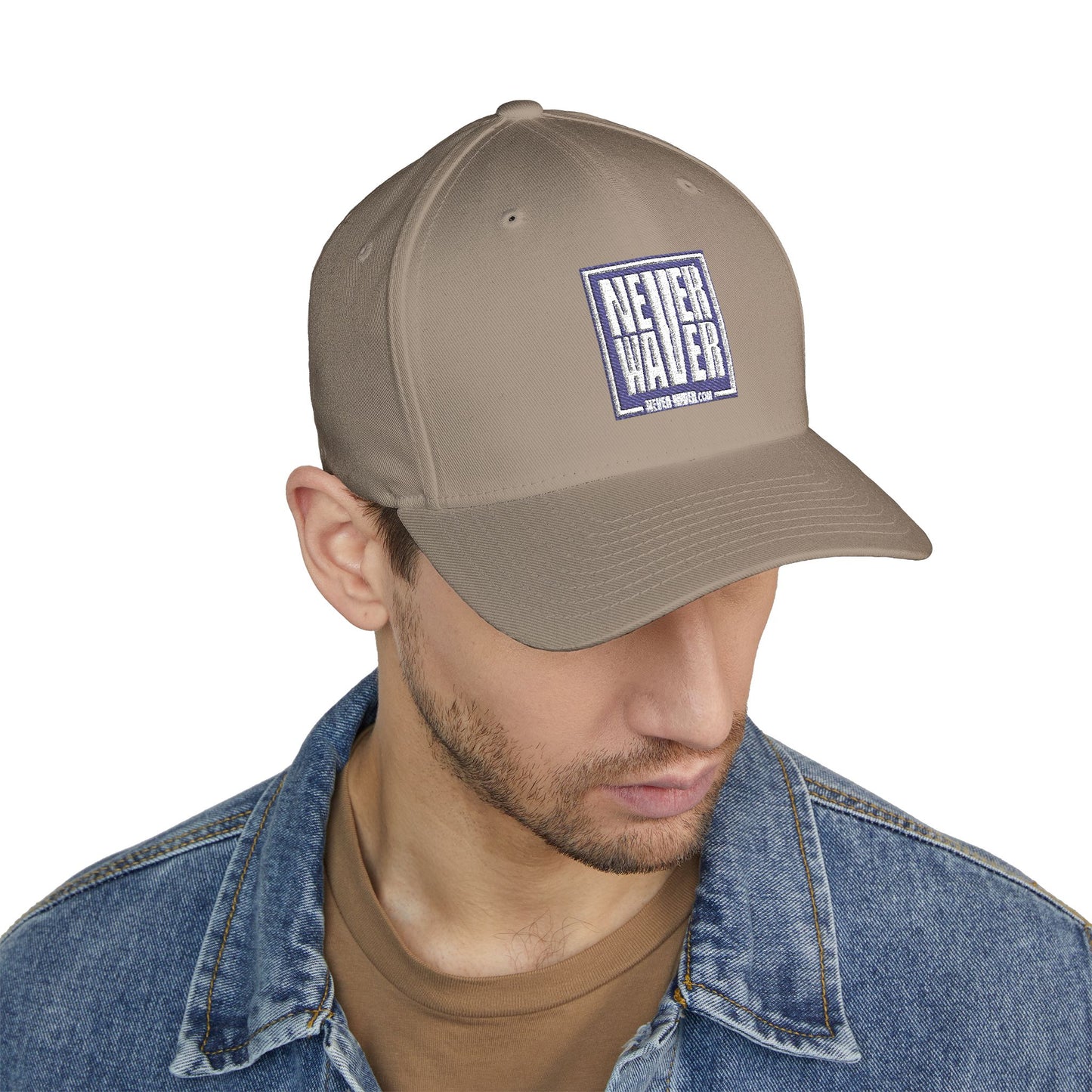 Never Waver Embroidered Baseball Cap — Minimal Graphic Structured Hat
