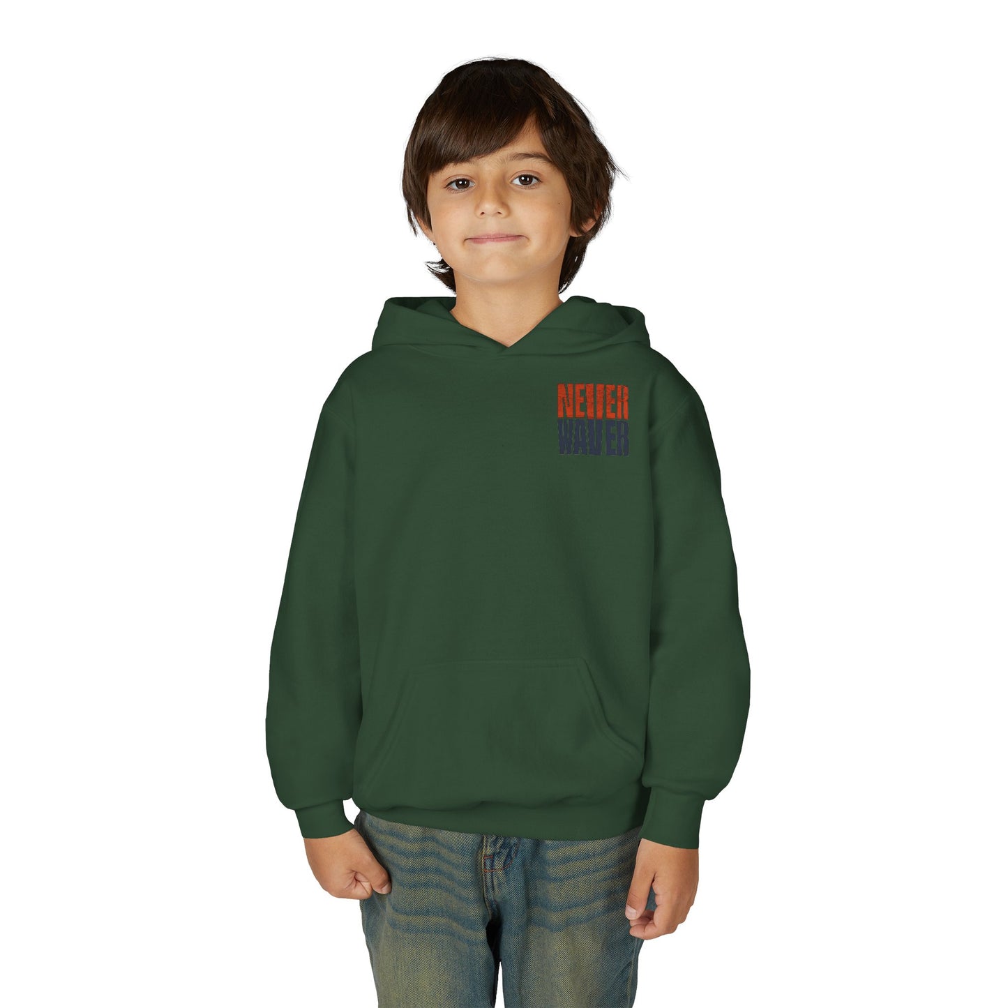 Chicago Fans Never Waver Youth Heavy Blend Hooded Sweatshirt