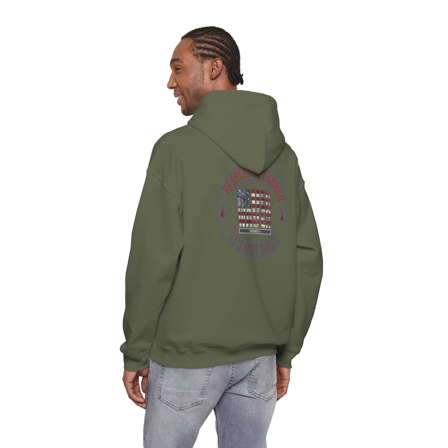 Respect Is Earned Never Waver It's Not Given Hoodie - Unisex Heavy Blend™ with Inspirational Design