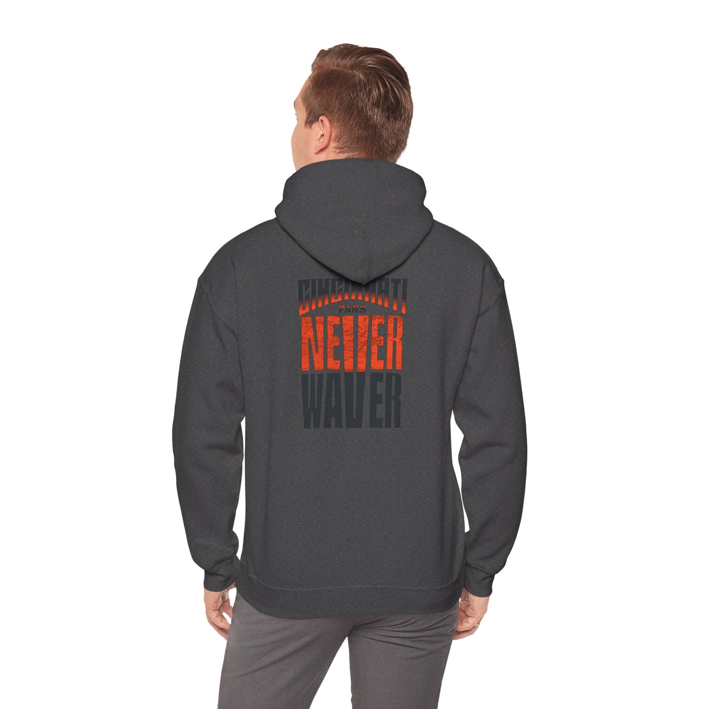Cincinnati Fans Never Waver Hoodie - Unisex Heavy Blend Sweatshirt