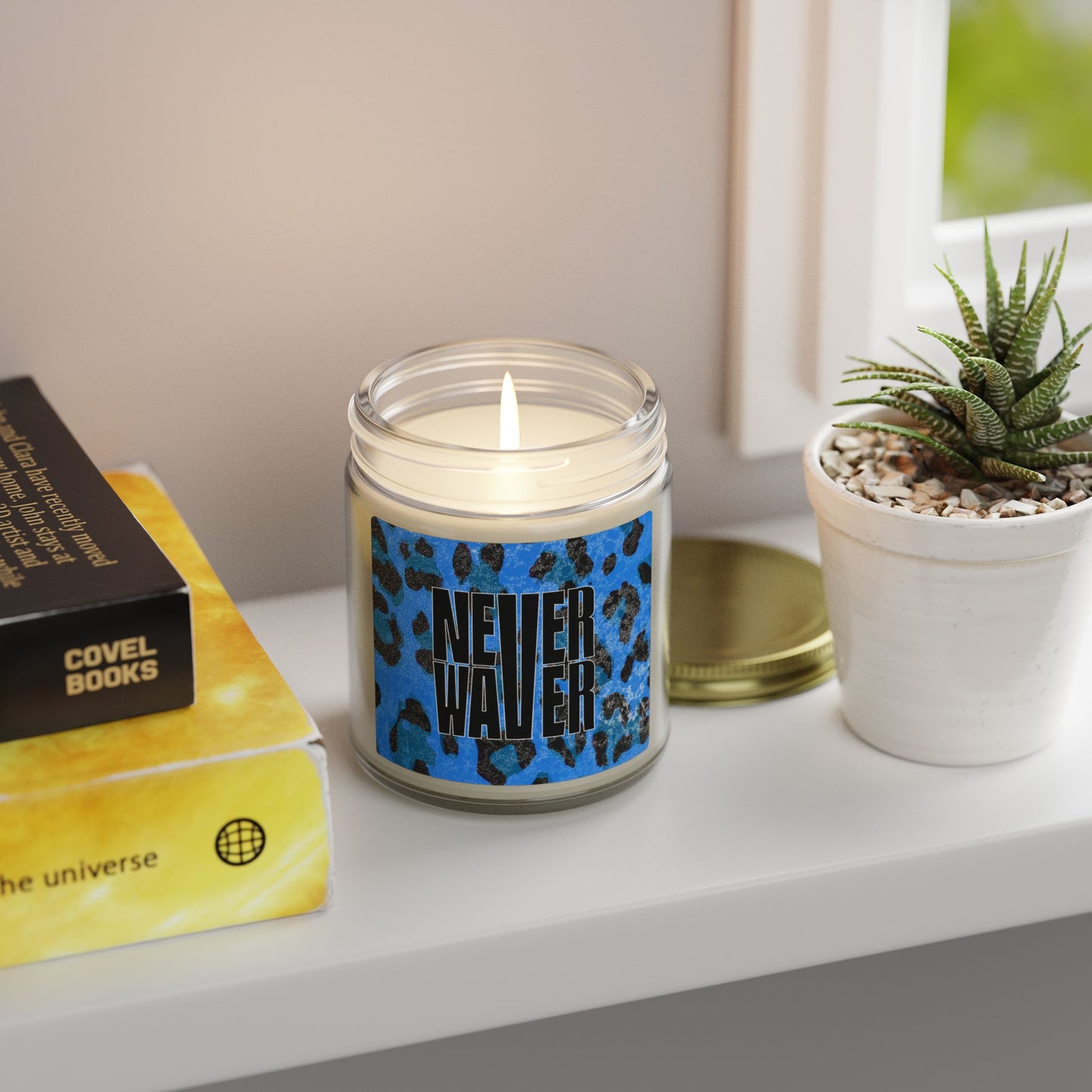 Never Waver Wild Vibes Scented Candles, Coconut Apricot Wax, Eco-Friendly Aromatherapy, Unique Home Decor, Gift for Her, Relaxation Gift
