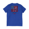 Never Waver Like This Mom V-Neck Tee for Moms - Patriotic Short Sleeve Shirt