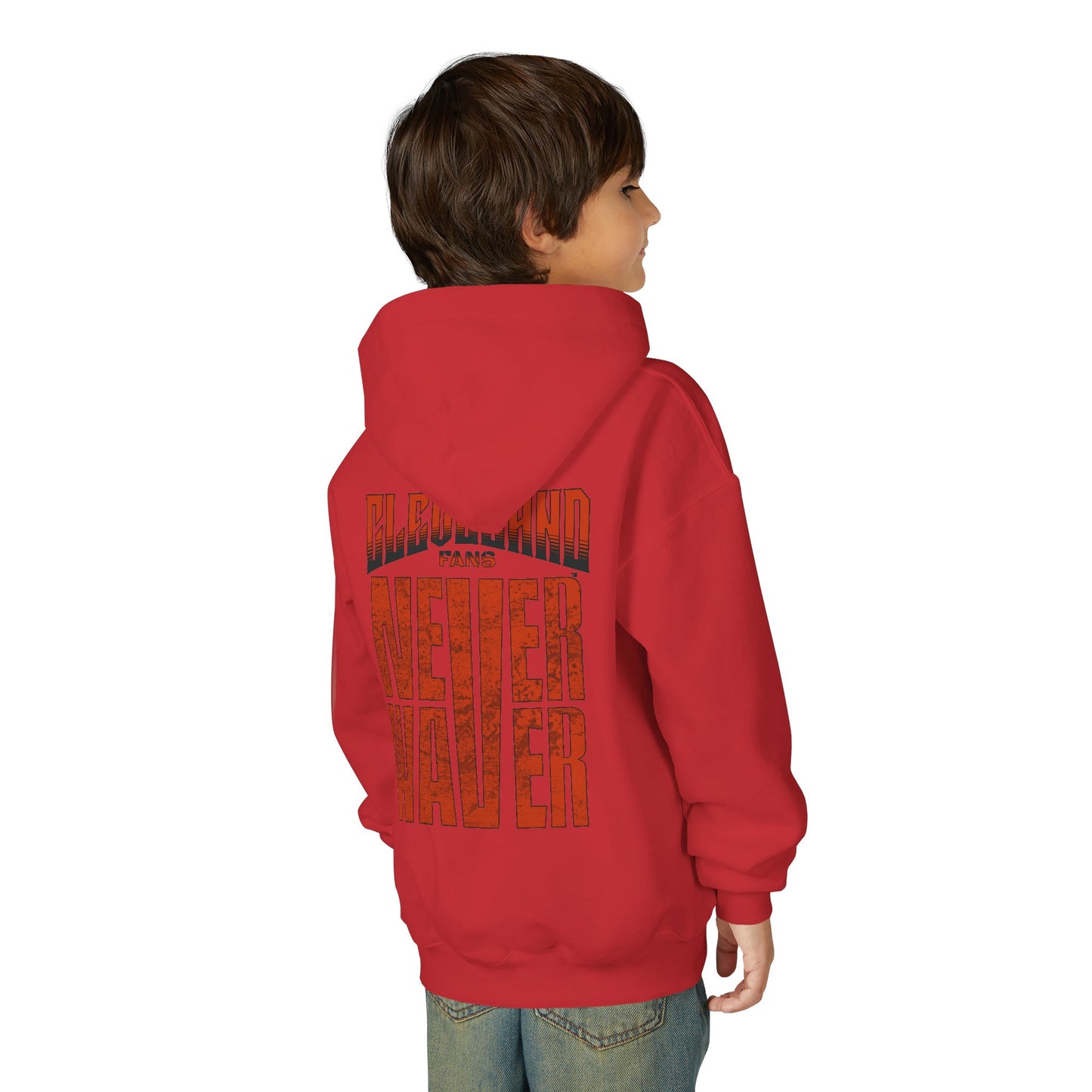 Cleveland Fans Never Waver Youth Heavy Blend Hooded Sweatshirt