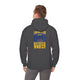 Unisex Heavy Blend™ Hooded Sweatshirt - Los Angeles Fans  NEVER WAVER w Leopard Football | Cozy Streetwear for Every Day