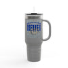 Dallas Fans Never Waver W-Leopard Football Insulated Travel Mug, 40oz