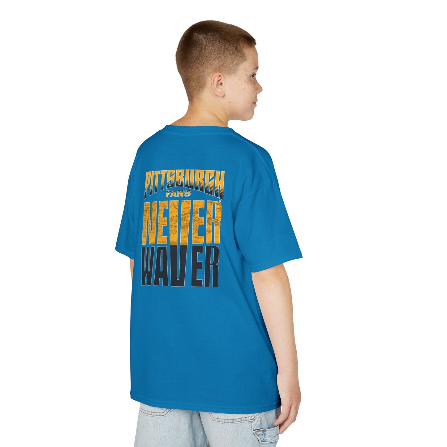 Pittsburgh Fans Never Waver Kids Heavy Cotton™ Tee