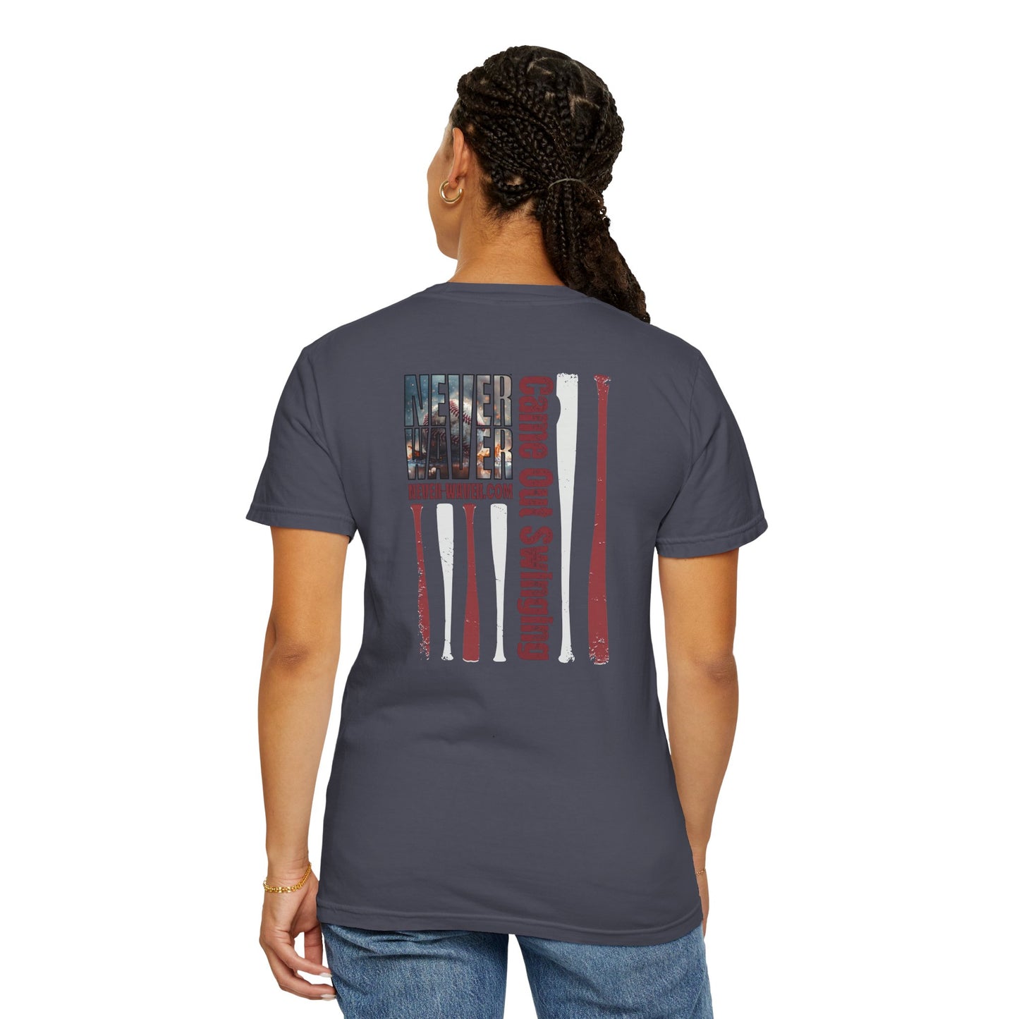 Never Waver T-Shirt — "Came Out Swinging" Graphic Tee