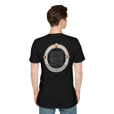 Never Waver Save Water Drink Whisky Unisex Soft style T-Shirt