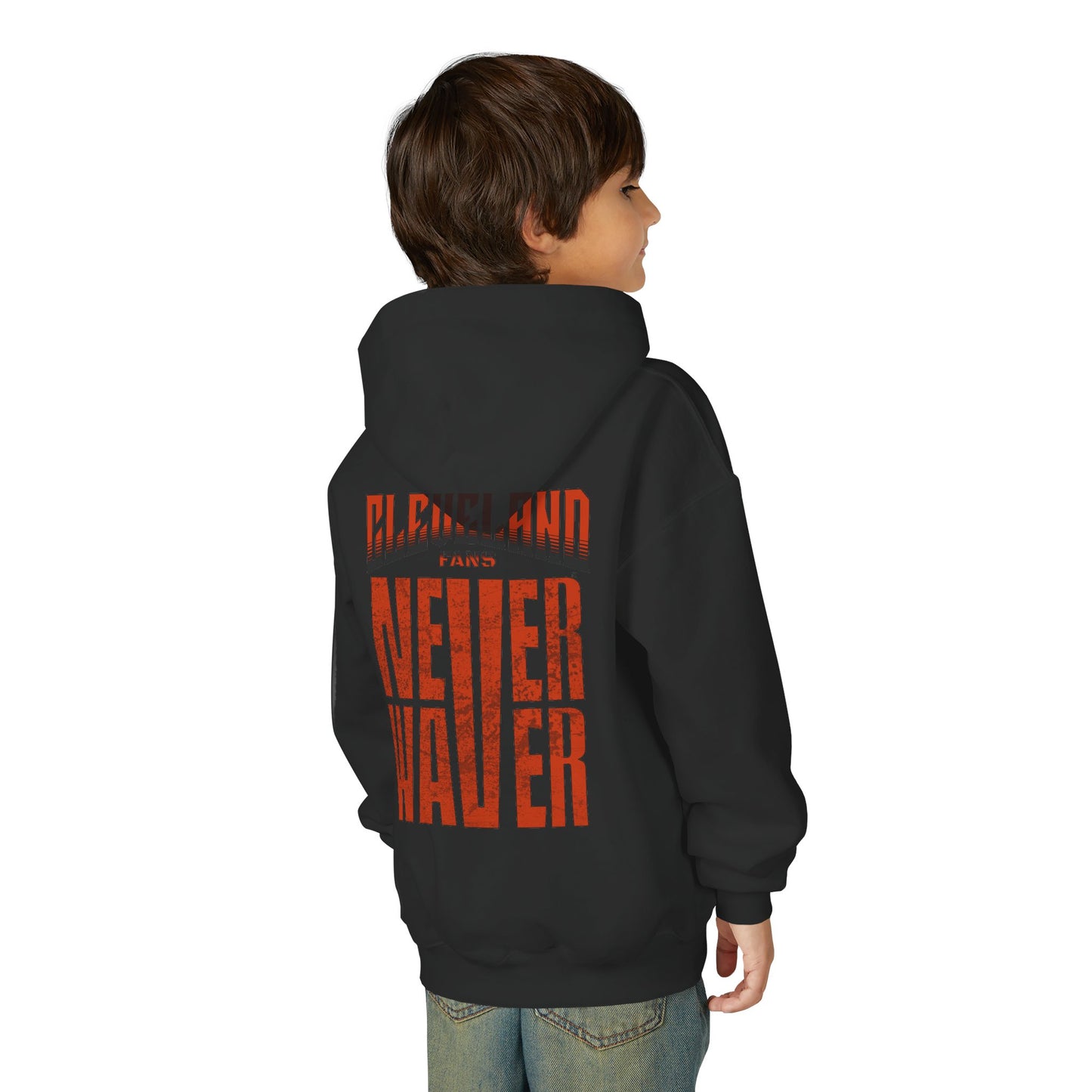 Cleveland Fans Never Waver Youth Heavy Blend Hooded Sweatshirt