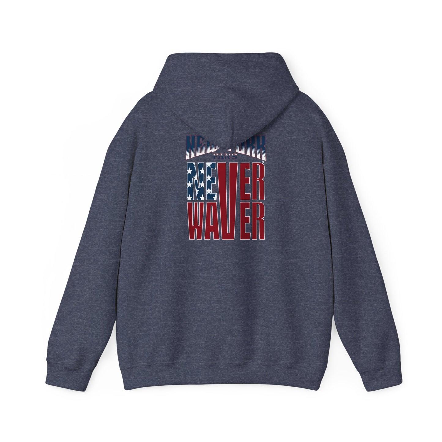 'New York Fans Never Waver' American Flag Design Unisex Heavy Blend™ Hoodie