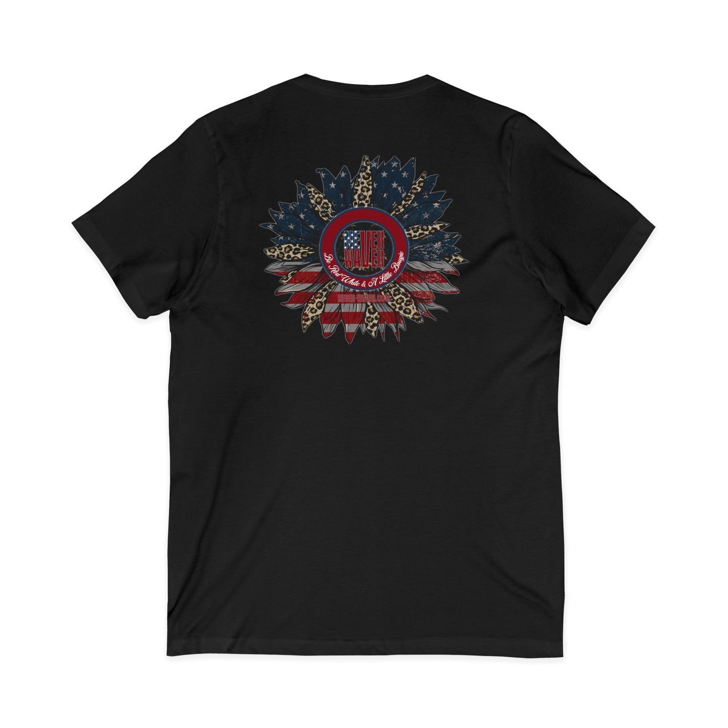 Never Waver Be Red White and A little Bougie T-Shirt Unisex V-Neck Tee