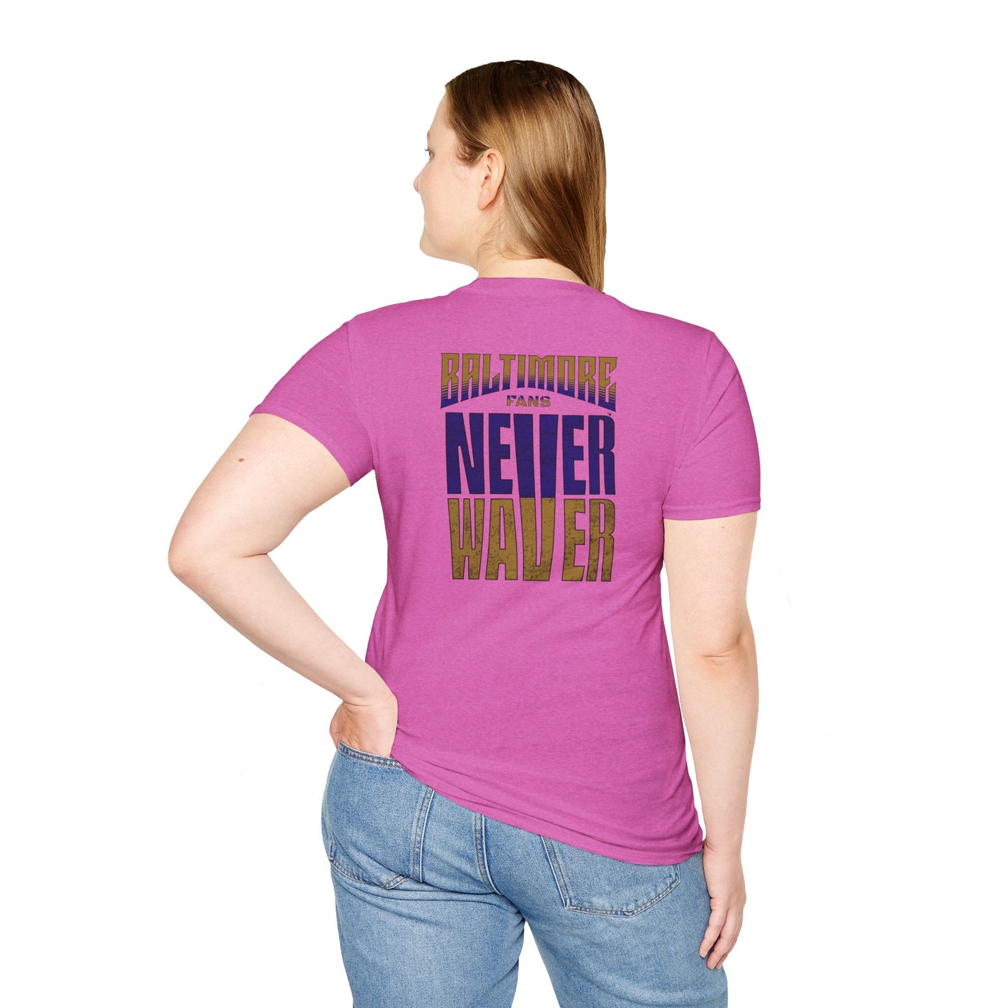 Baltimore Fans Never Waver Unisex Softstyle T-Shirt