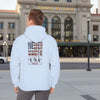Unisex Heavy Blend™ Hooded Sweatshirt - 'Never Waver' USA Flag Design