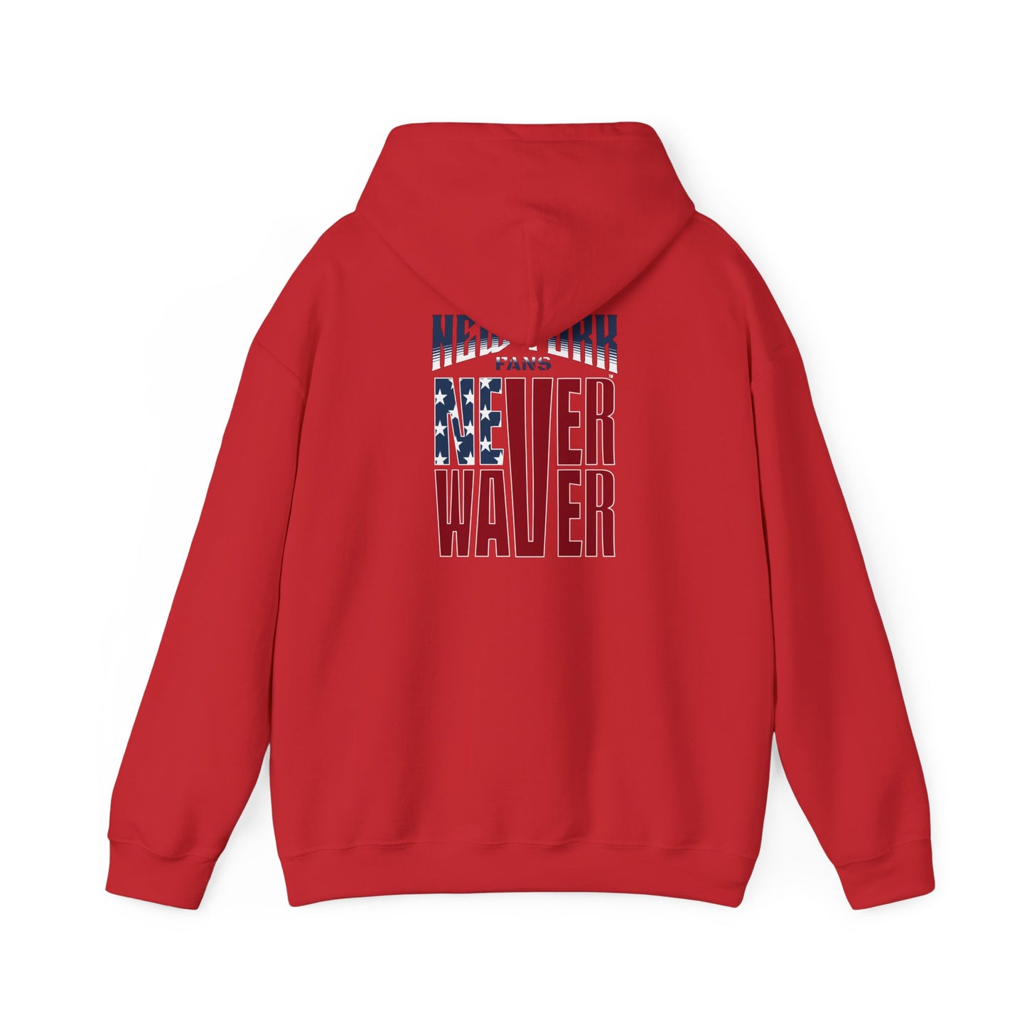 'New York Fans Never Waver' American Flag Design Unisex Heavy Blend™ Hoodie