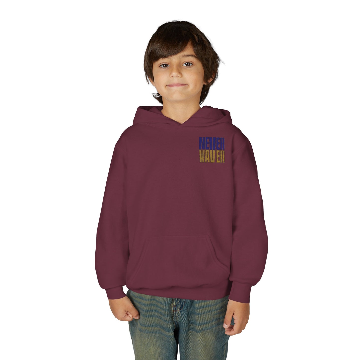 Baltimore Fans Never Waver Youth Heavy Blend Hooded Sweatshirt