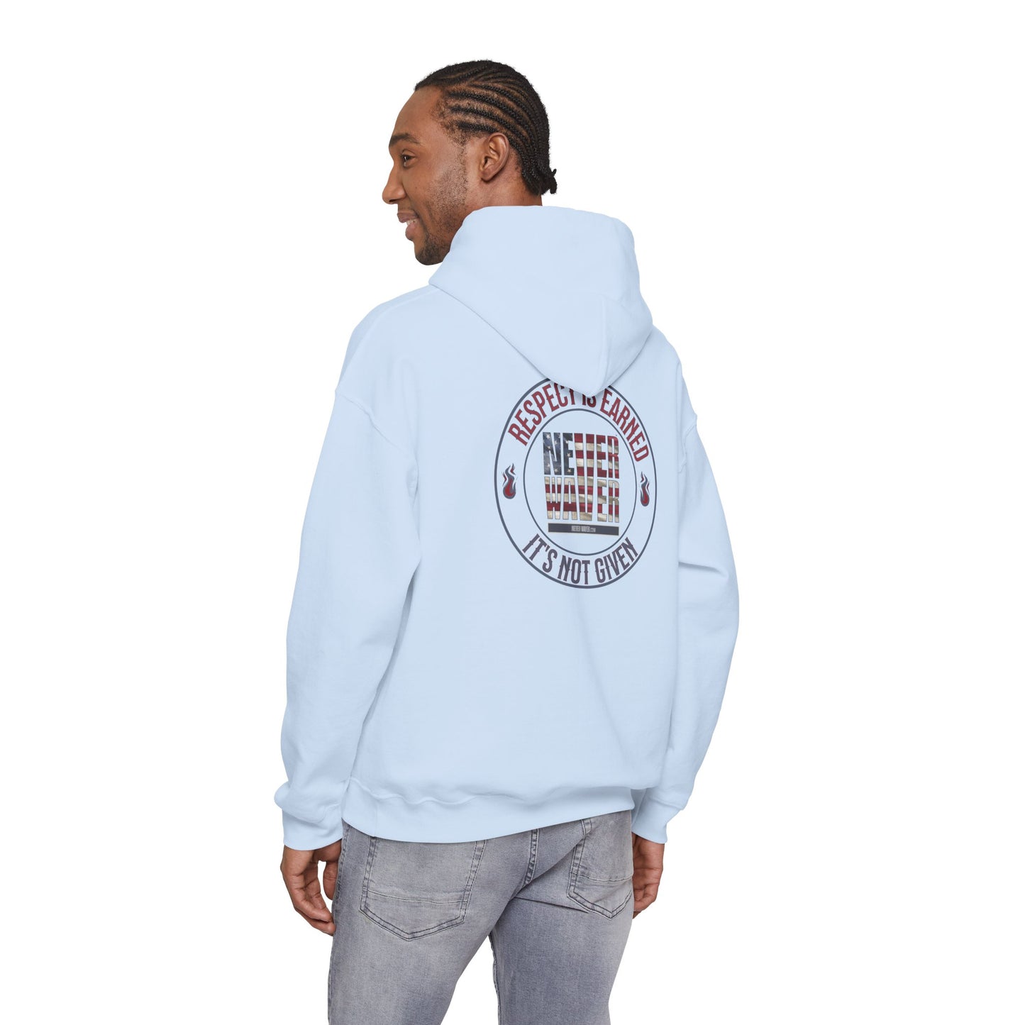 Respect Is Earned Never Waver It's Not Given Hoodie - Unisex Heavy Blend™ with Inspirational Design