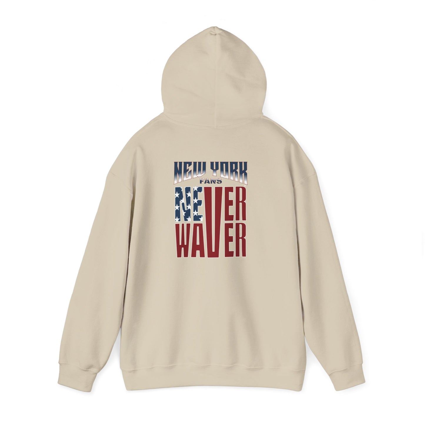 'New York Fans Never Waver' American Flag Design Unisex Heavy Blend™ Hoodie