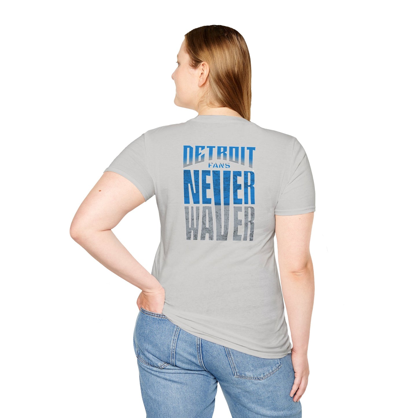 Detroit Fans Never Waver Unisex Softstyle T-Shirt