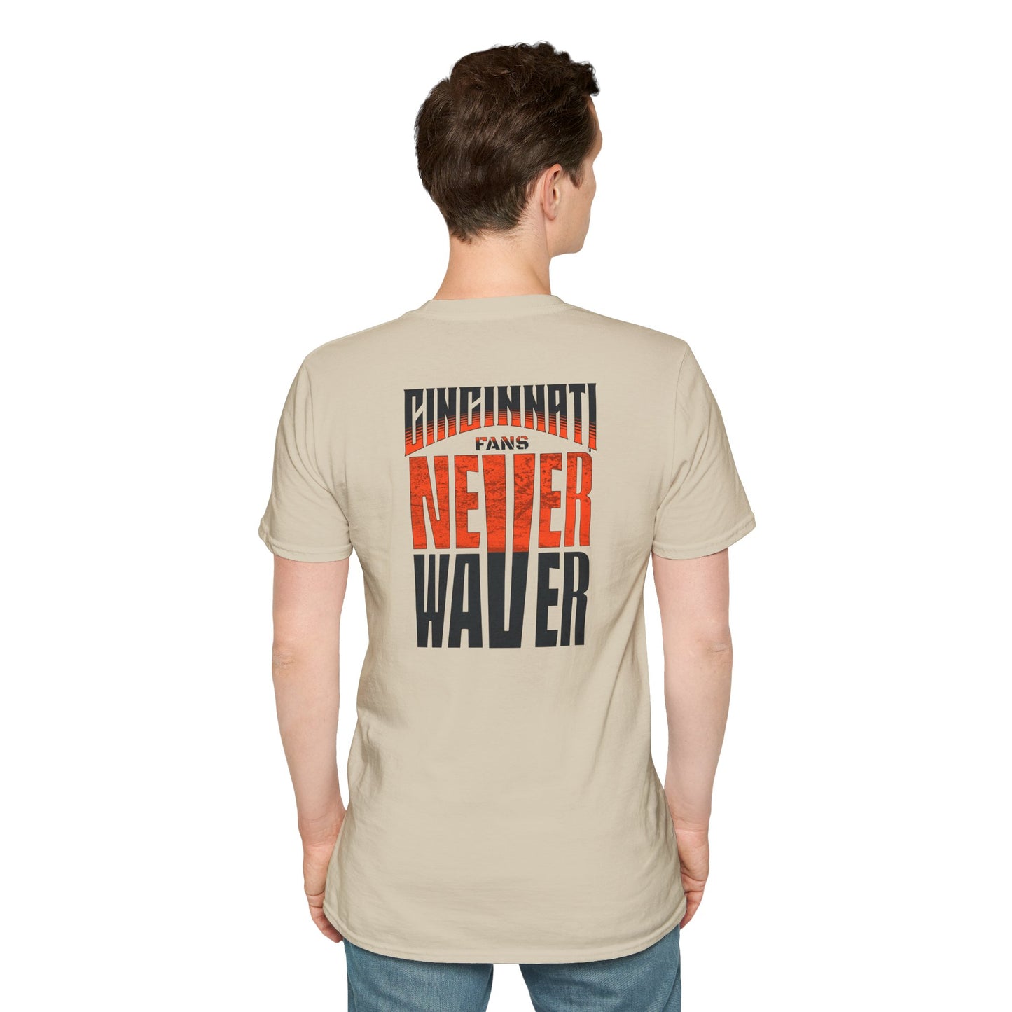 Cincinnati Fans Never Waver Unisex Softstyle T-Shirt